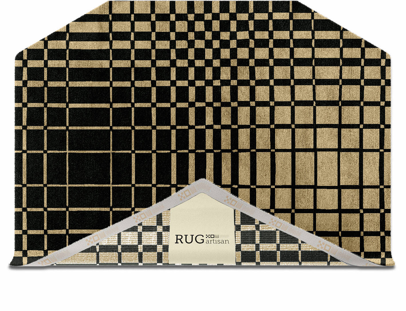 Grafix Modern Geometrics Hexagon Hand Knotted Bamboo Silk Custom Rug by Rug Artisan