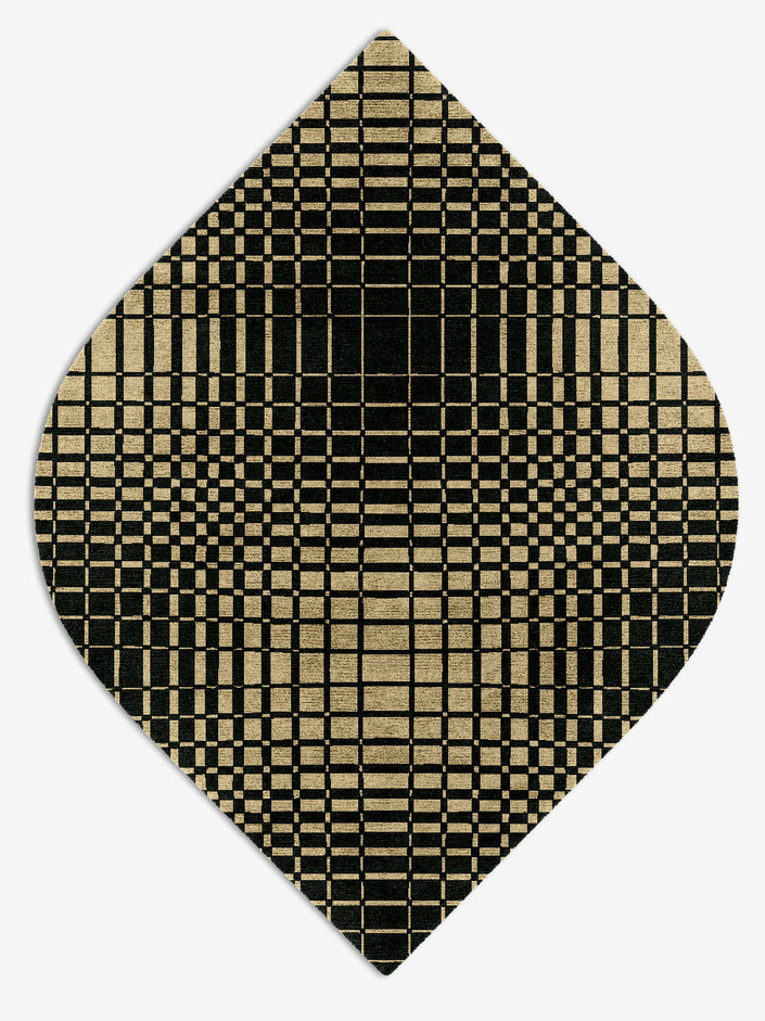 Grafix Modern Geometrics Ogee Hand Knotted Bamboo Silk Custom Rug by Rug Artisan