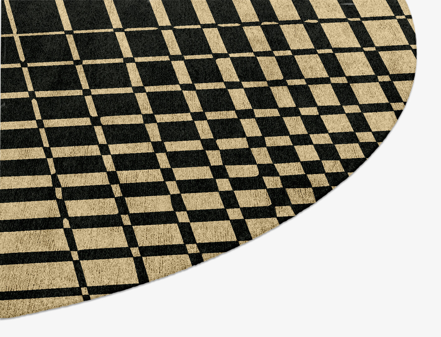 Grafix Geometric Oval Hand Knotted Bamboo Silk Custom Rug by Rug Artisan