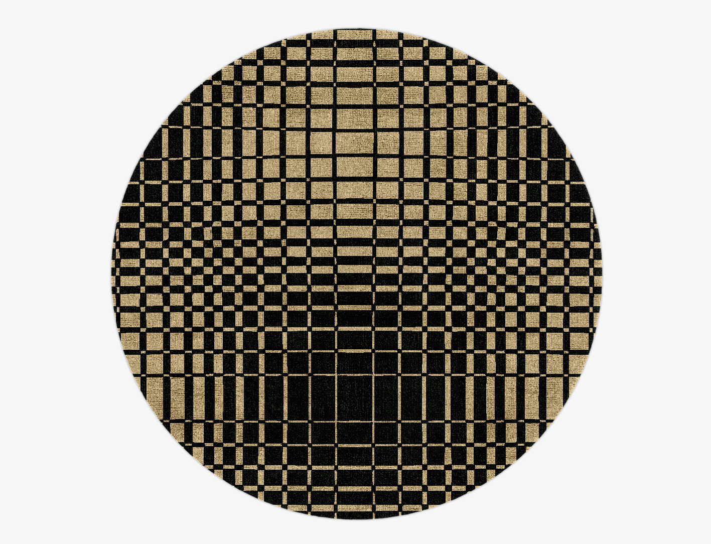 Grafix Geometric Round Hand Knotted Bamboo Silk Custom Rug by Rug Artisan