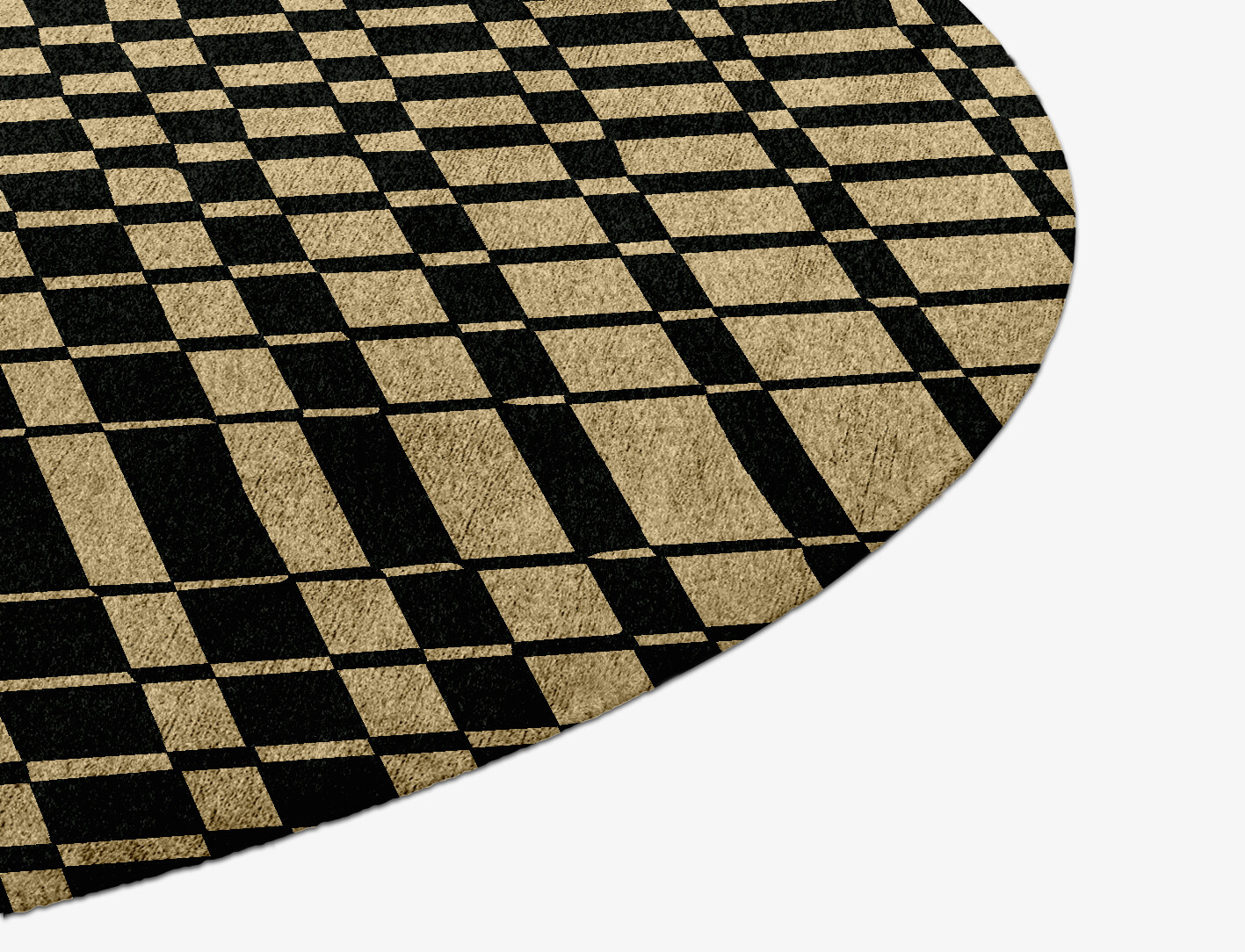 Grafix Geometric Round Hand Knotted Bamboo Silk Custom Rug by Rug Artisan