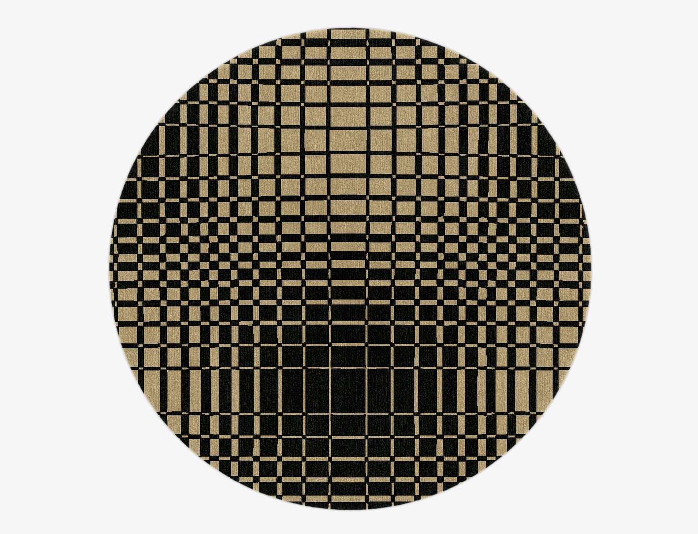 Grafix Geometric Round Hand Knotted Tibetan Wool Custom Rug by Rug Artisan