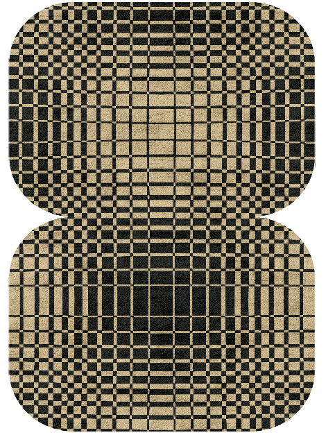 Grafix Modern Geometrics Eight Hand Tufted Bamboo Silk Custom Rug by Rug Artisan