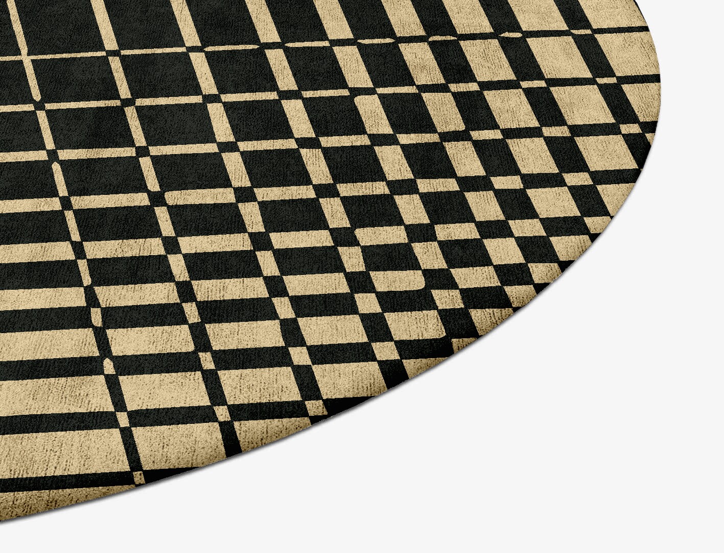 Grafix Geometric Oval Hand Tufted Bamboo Silk Custom Rug by Rug Artisan