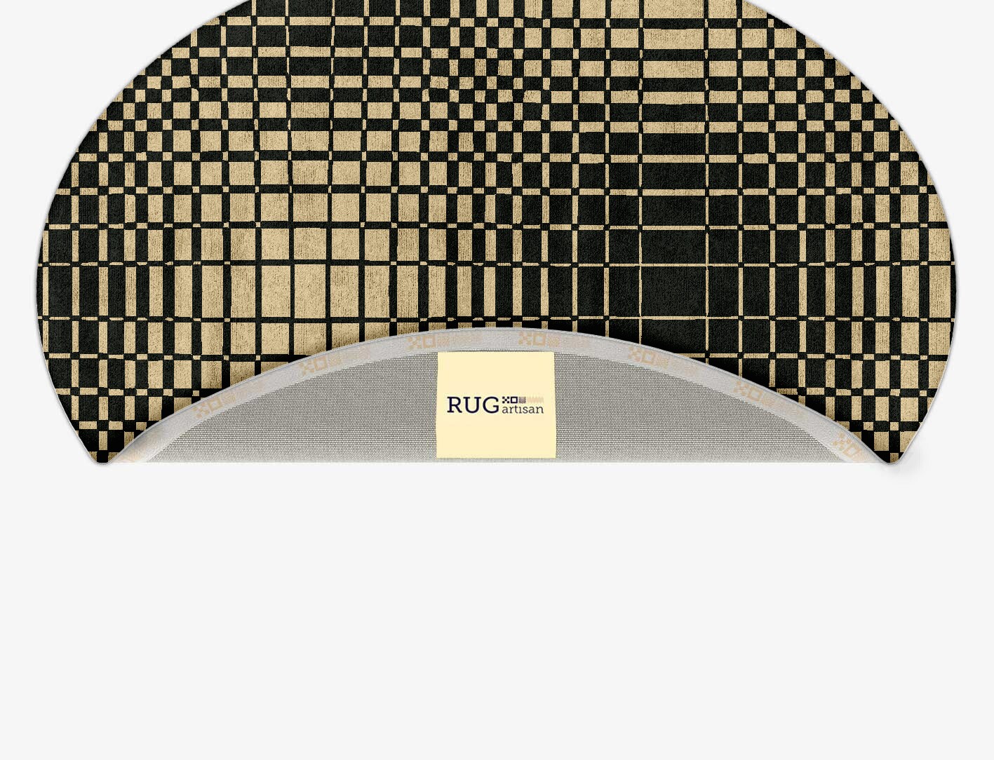 Grafix Geometric Oval Hand Tufted Bamboo Silk Custom Rug by Rug Artisan