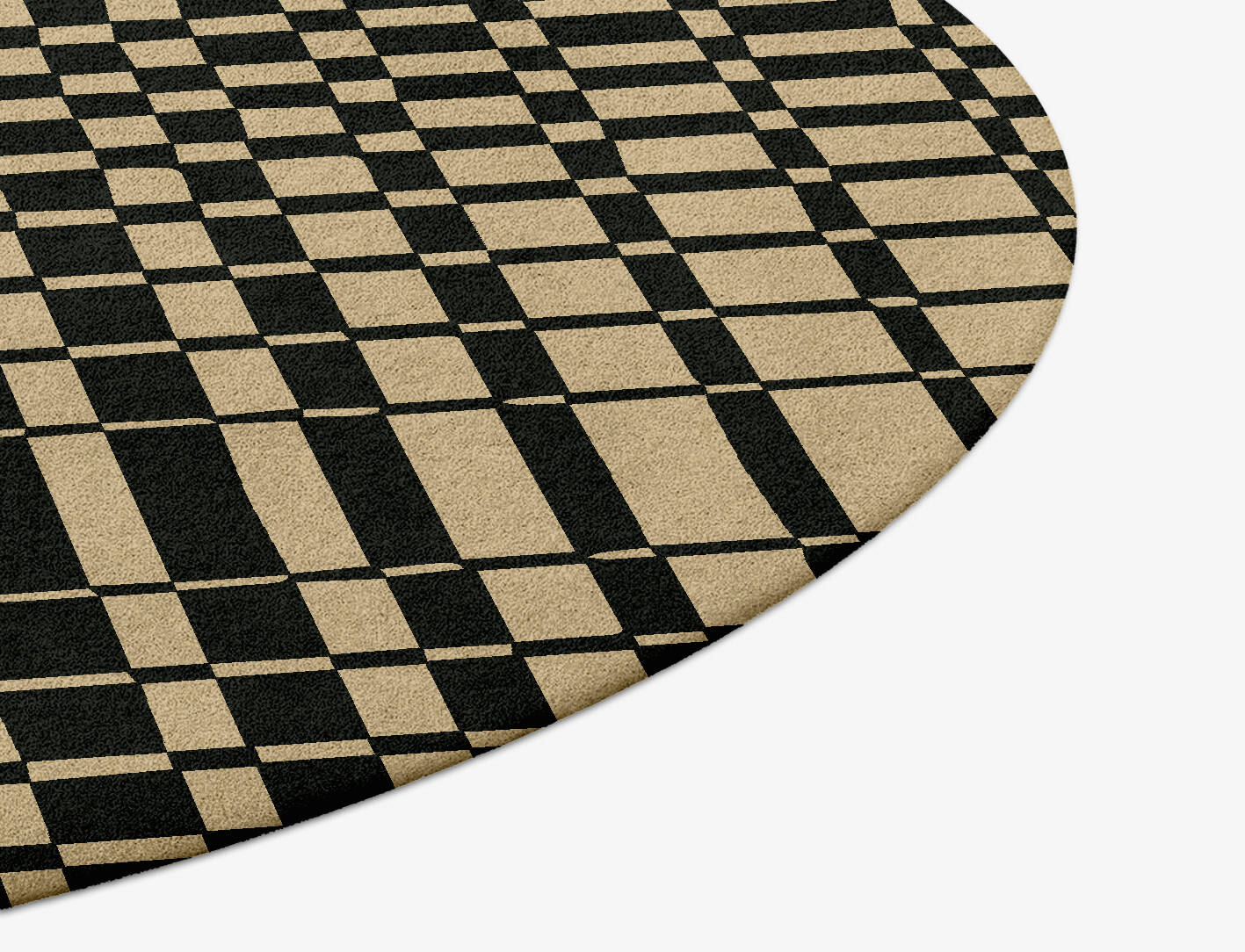 Grafix Modern Geometrics Round Hand Tufted Pure Wool Custom Rug by Rug Artisan