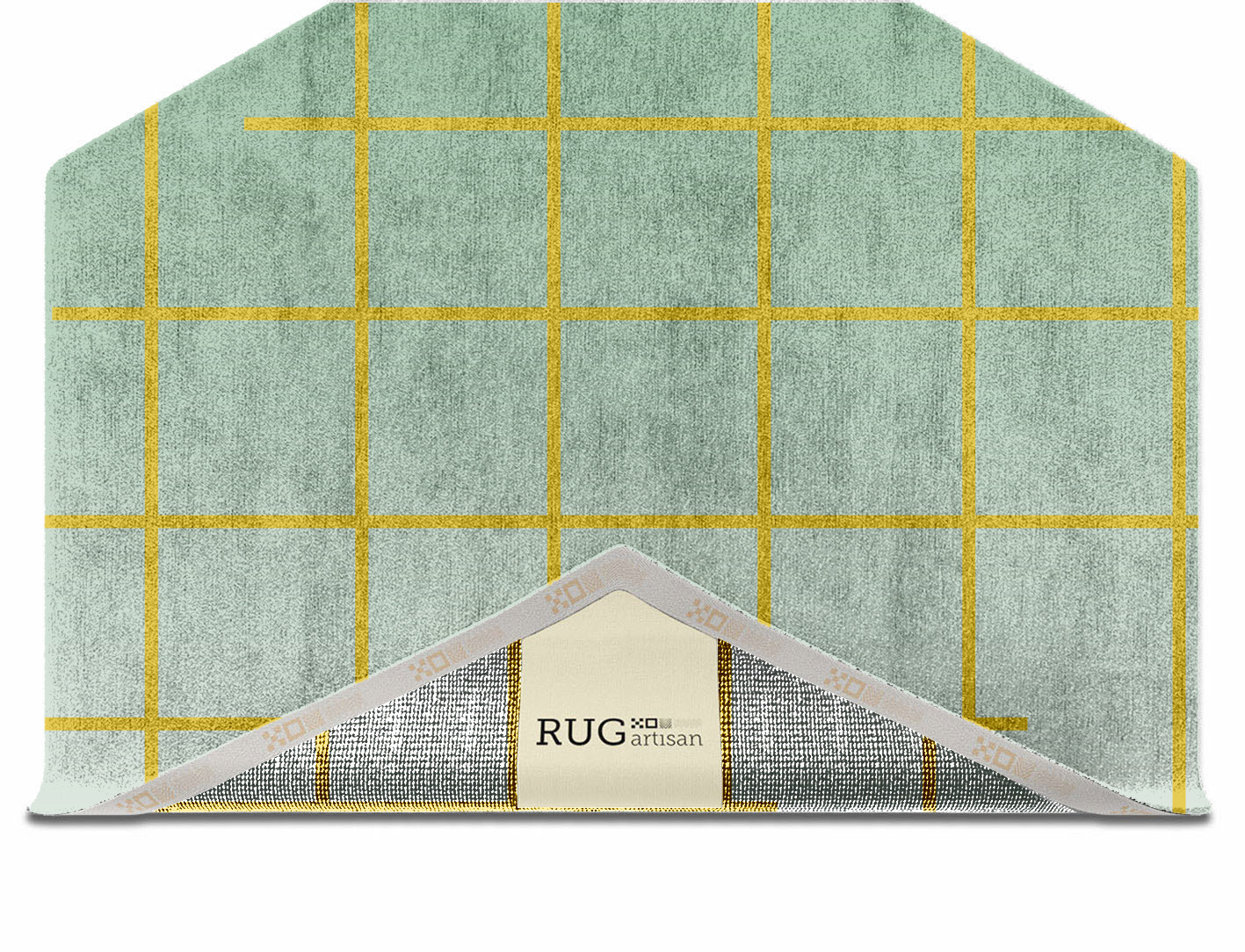 Grass Ombre Hexagon Hand Knotted Bamboo Silk Custom Rug by Rug Artisan