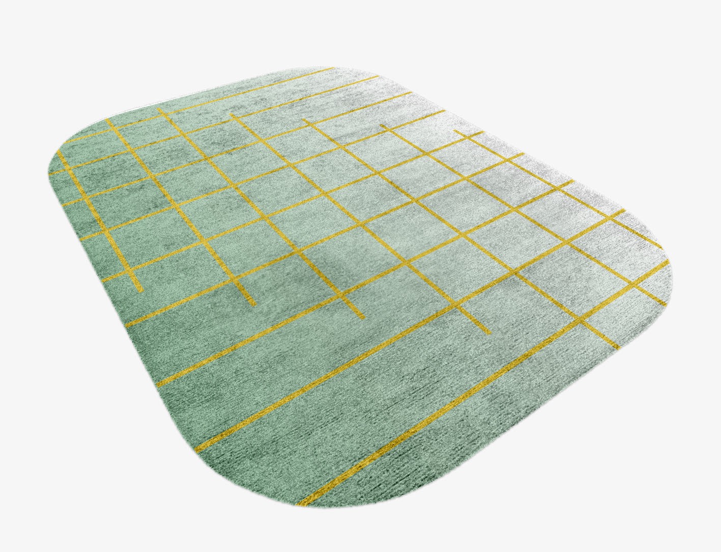Grass Ombre Oblong Hand Knotted Bamboo Silk Custom Rug by Rug Artisan