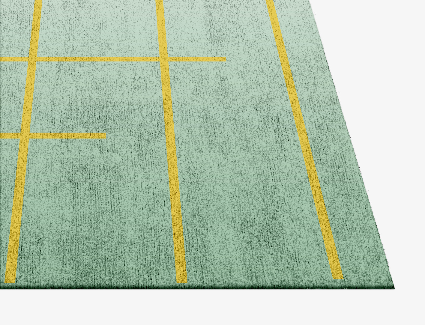 Grass Ombre Square Hand Knotted Bamboo Silk Custom Rug by Rug Artisan
