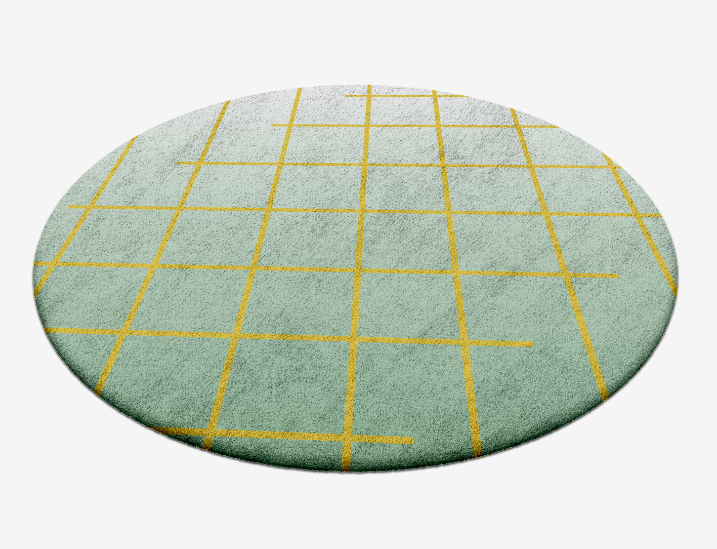 Grass Ombre Round Hand Tufted Bamboo Silk Custom Rug by Rug Artisan