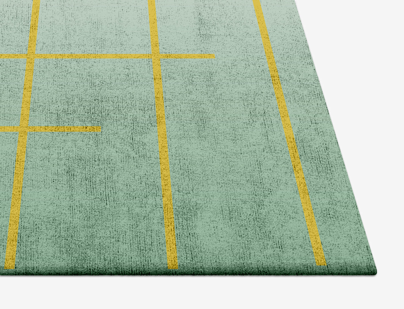 Grass Ombre Square Hand Tufted Bamboo Silk Custom Rug by Rug Artisan
