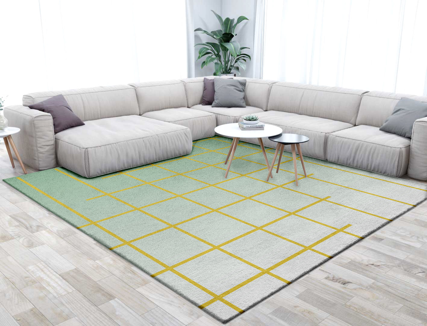 Grass Ombre Square Hand Tufted Pure Wool Custom Rug by Rug Artisan