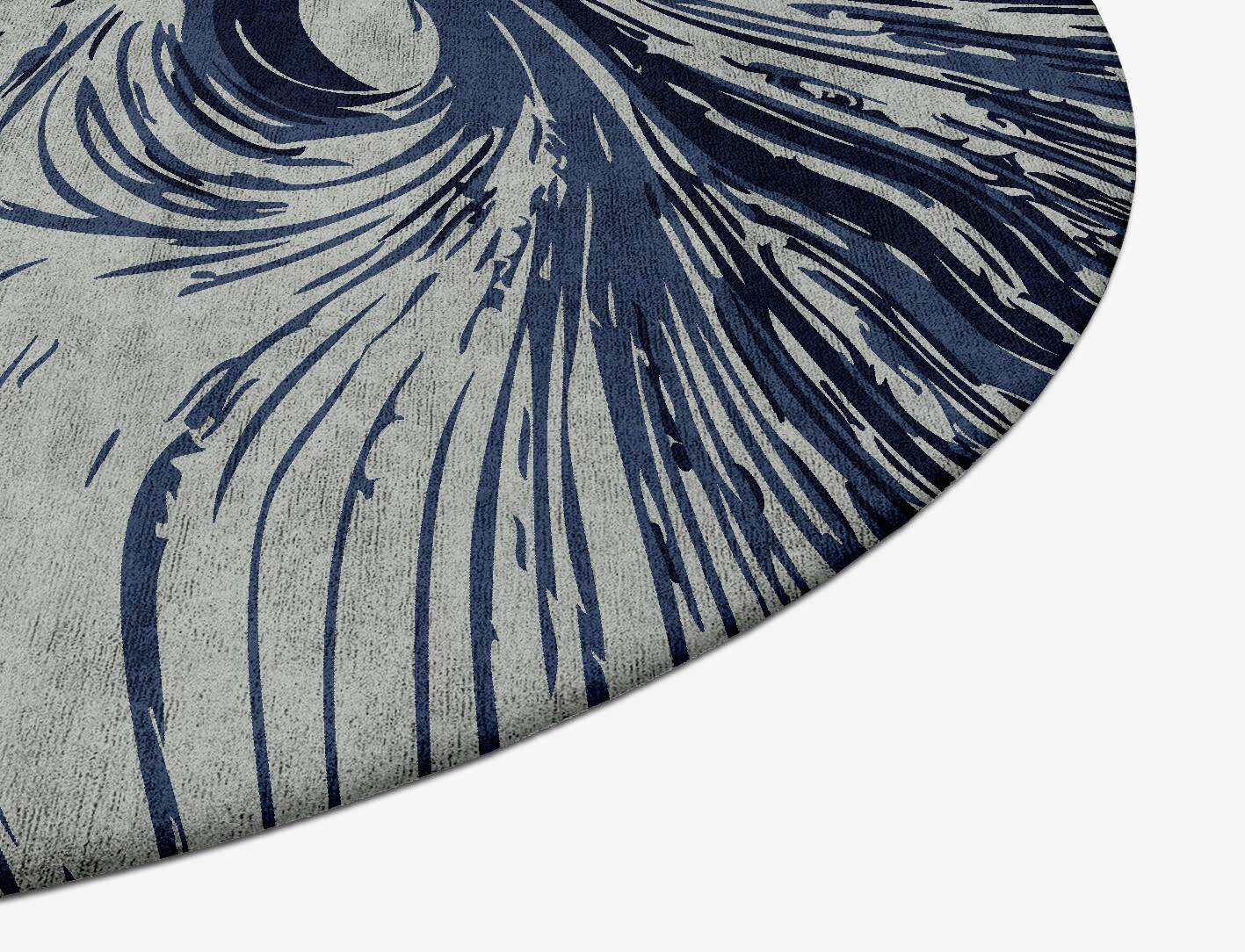 Gravity Modern Art Oval Hand Tufted Bamboo Silk Custom Rug by Rug Artisan