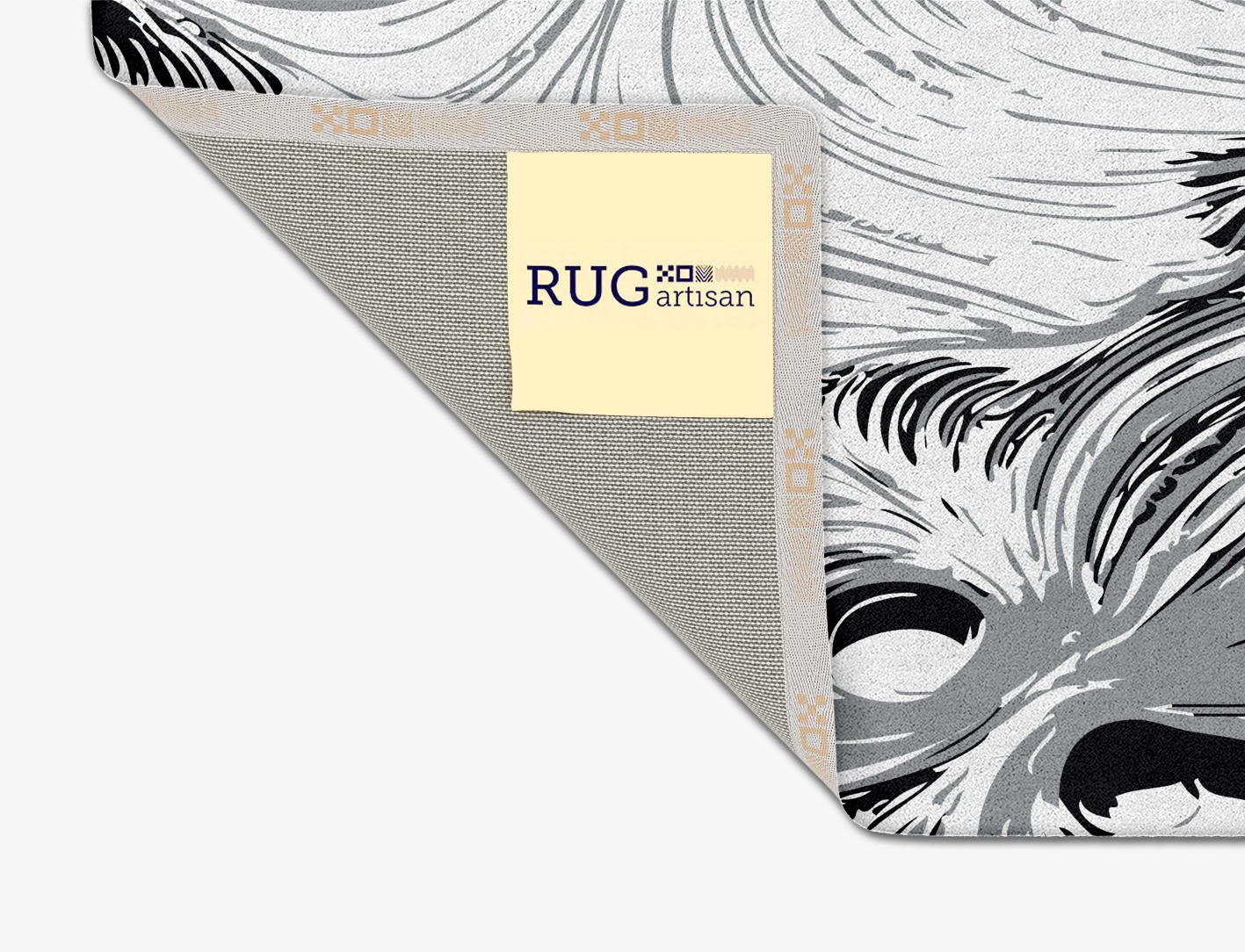 Gravity Lines Monochrome Square Hand Tufted Pure Wool Custom Rug by Rug Artisan
