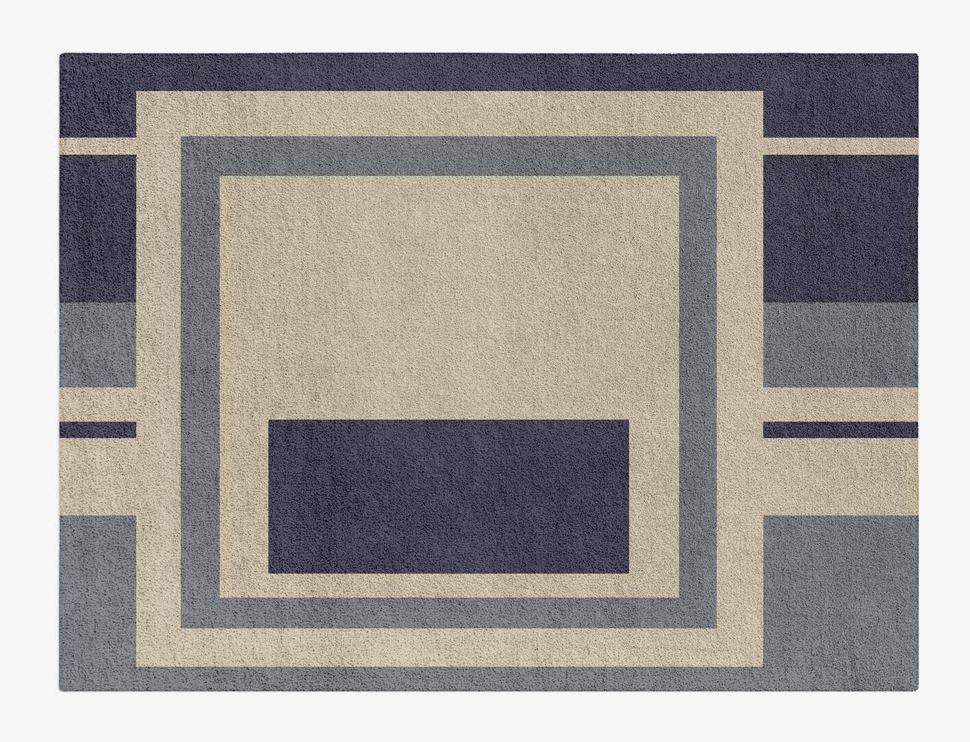 Grayscale Abstract Rectangle Hand Tufted Pure Wool Custom Rug by Rug Artisan