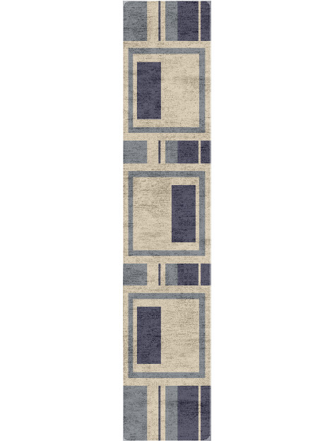Grayscale Abstract Runner Hand Tufted Bamboo Silk Custom Rug by Rug Artisan