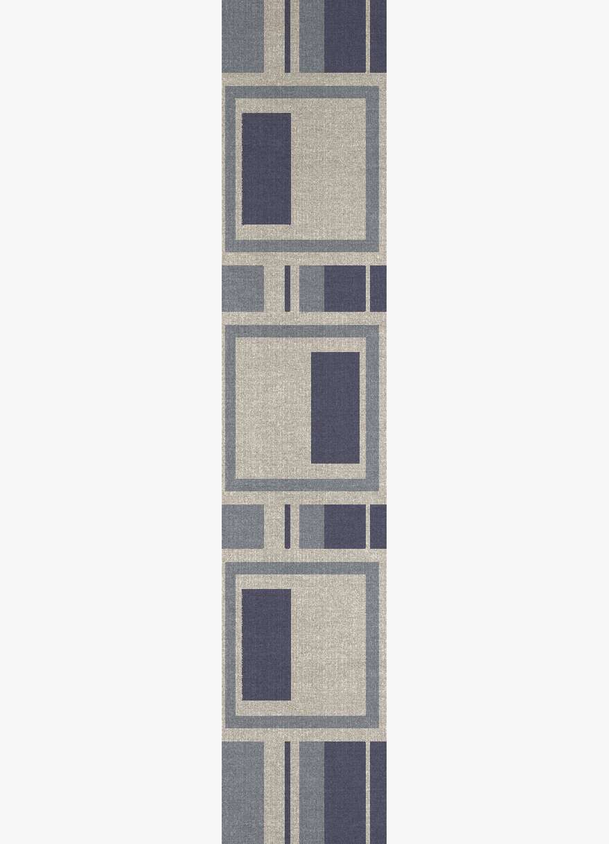 Grayscale Abstract Runner Outdoor Recycled Yarn Custom Rug by Rug Artisan