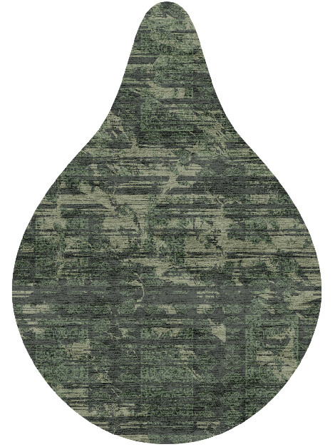 Green Mist Vintage Drop Hand Knotted Bamboo Silk Custom Rug by Rug Artisan