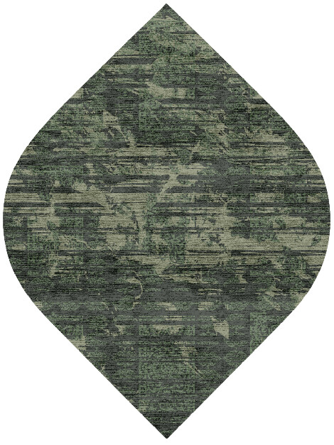 Green Mist Vintage Ogee Hand Knotted Bamboo Silk Custom Rug by Rug Artisan