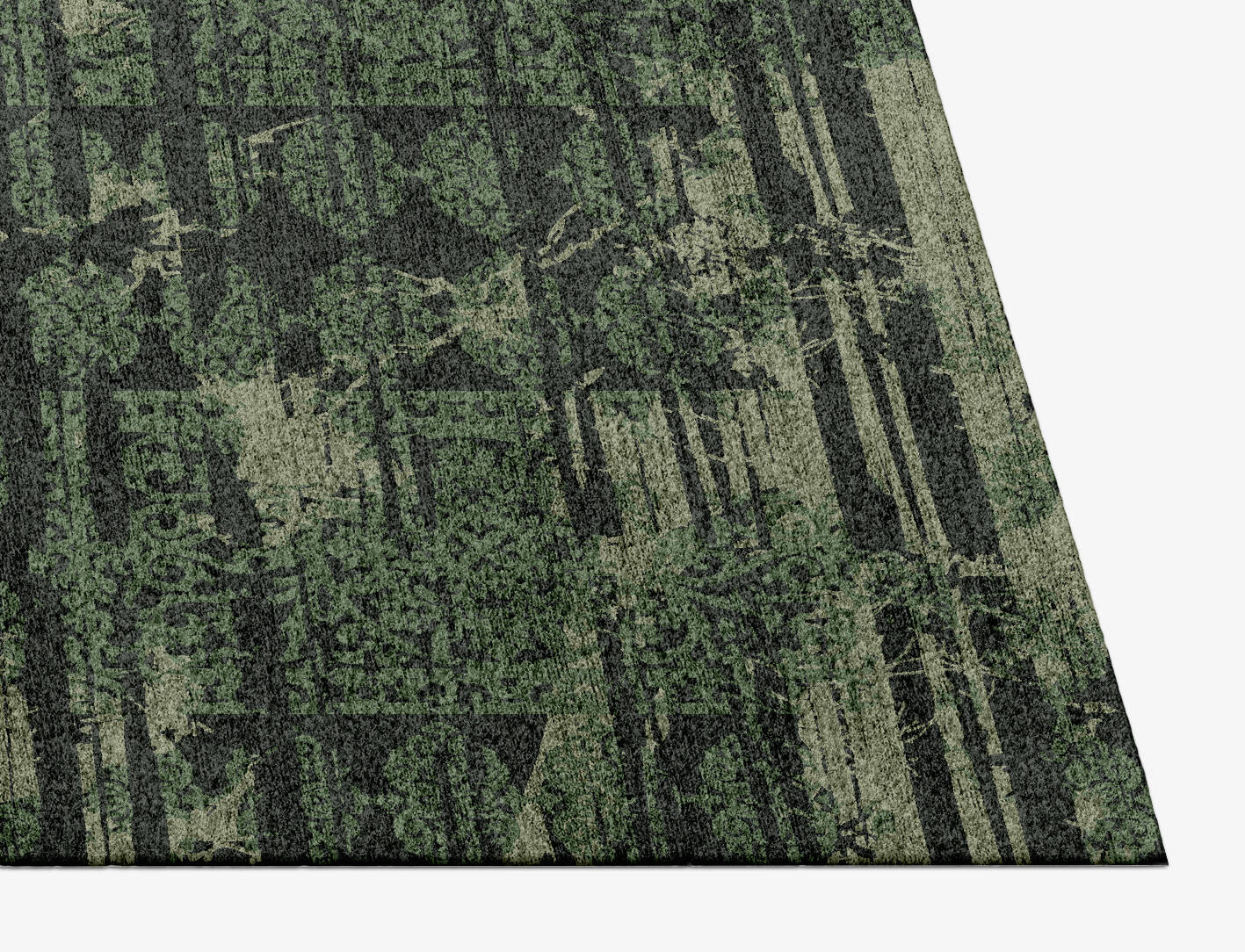 Green Mist Vintage Rectangle Hand Knotted Bamboo Silk Custom Rug by Rug Artisan