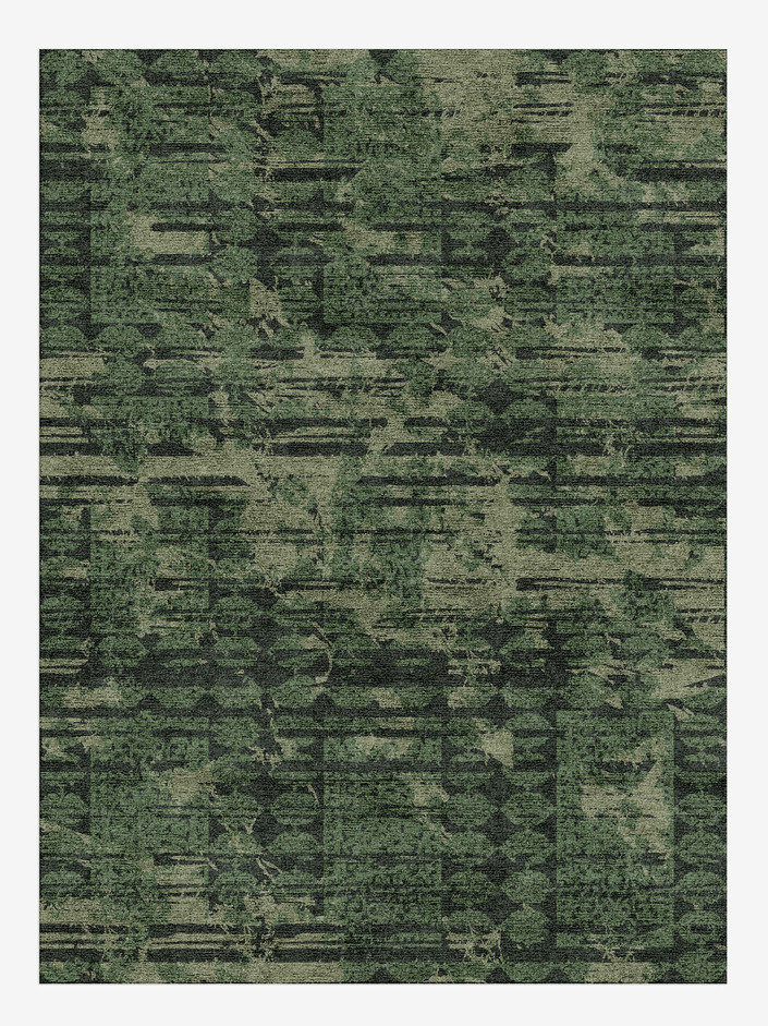 Green Mist Vintage Rectangle Hand Knotted Bamboo Silk Custom Rug by Rug Artisan