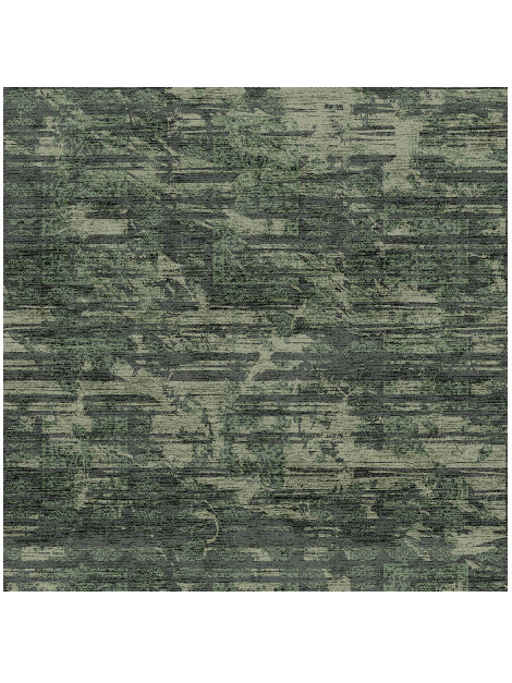 Green Mist Vintage Square Hand Knotted Bamboo Silk Custom Rug by Rug Artisan