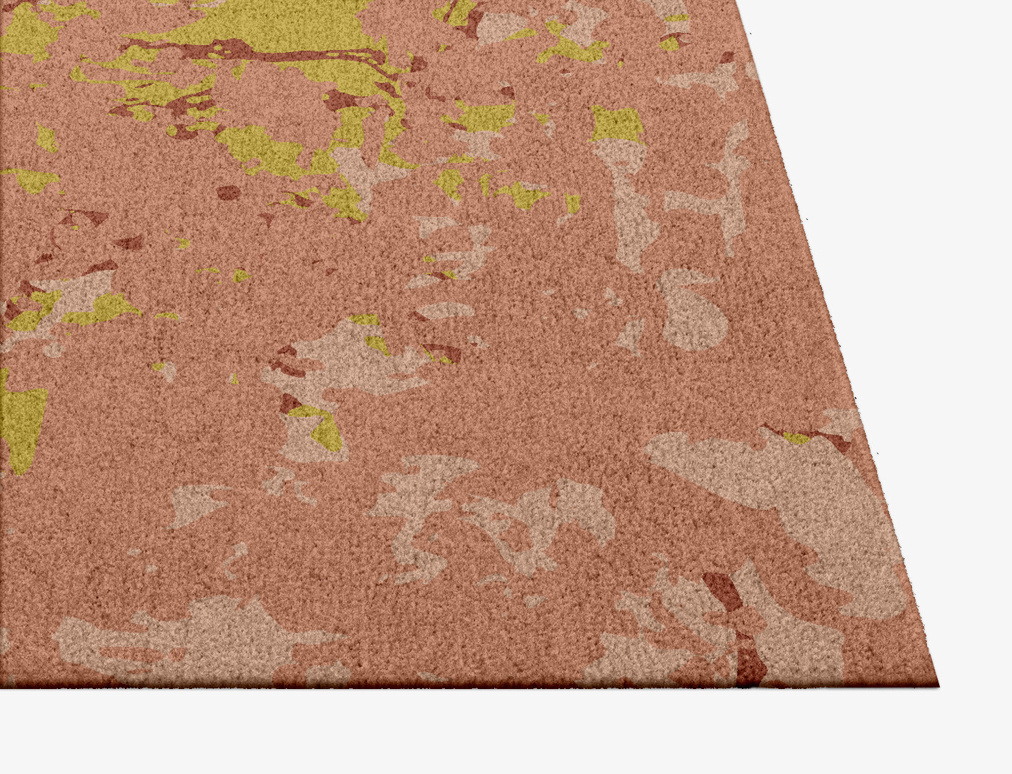 Green Oasis Surface Art Square Hand Knotted Tibetan Wool Custom Rug by Rug Artisan