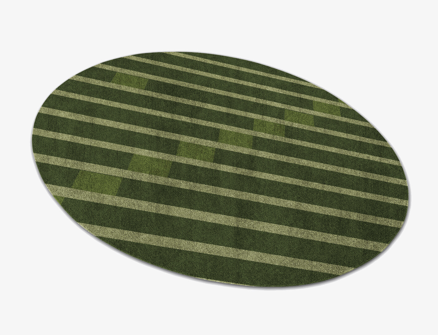 Greenwood Geometric Oval Flatweave Bamboo Silk Custom Rug by Rug Artisan