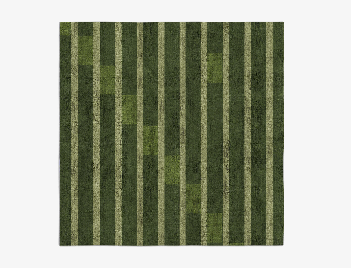 Greenwood Geometric Square Flatweave Bamboo Silk Custom Rug by Rug Artisan