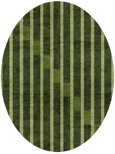 Greenwood Geometric Oval Hand Tufted Bamboo Silk Custom Rug by Rug Artisan