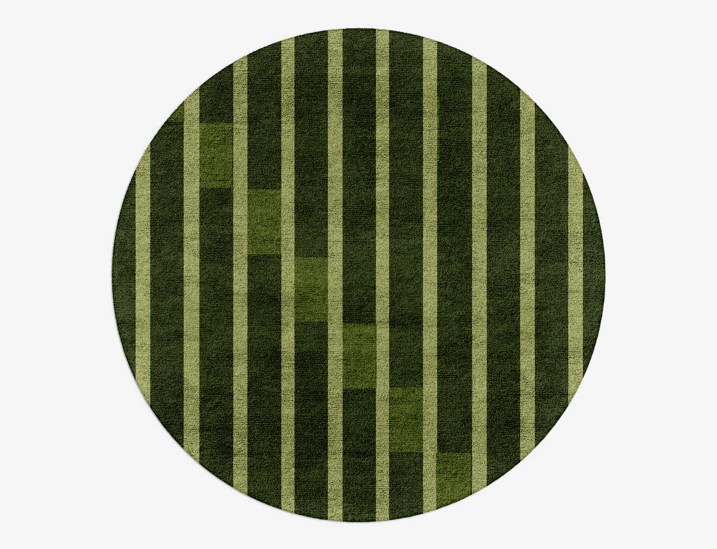Greenwood Geometric Round Hand Tufted Bamboo Silk Custom Rug by Rug Artisan