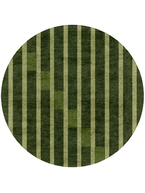 Greenwood Geometric Round Hand Tufted Bamboo Silk Custom Rug by Rug Artisan