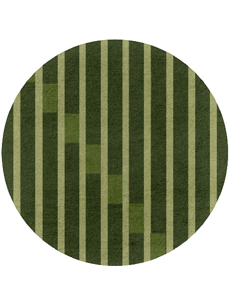 Greenwood Geometric Round Hand Tufted Pure Wool Custom Rug by Rug Artisan
