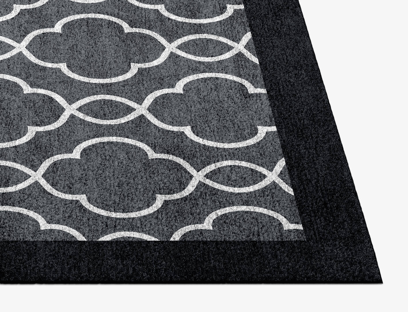Grey Bluejay Monochrome Rectangle Hand Knotted Bamboo Silk Custom Rug by Rug Artisan