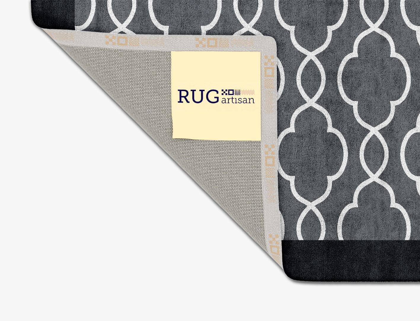 Grey Bluejay Monochrome Square Hand Tufted Bamboo Silk Custom Rug by Rug Artisan