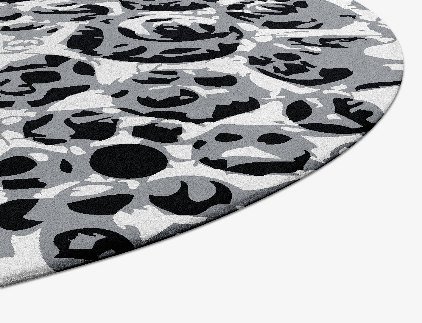 Grey Bubbles Monochrome Capsule Hand Tufted Pure Wool Custom Rug by Rug Artisan