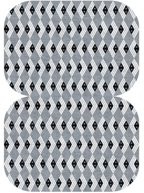 Grey Calculus Monochrome Eight Hand Knotted Tibetan Wool Custom Rug by Rug Artisan