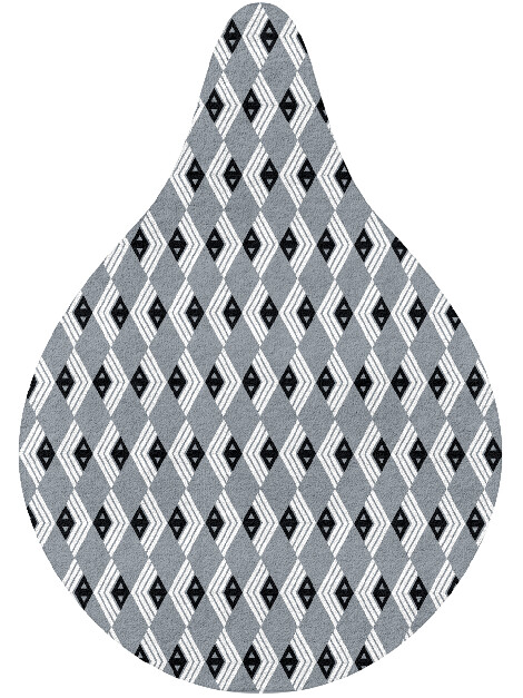 Grey Calculus Monochrome Drop Hand Tufted Pure Wool Custom Rug by Rug Artisan