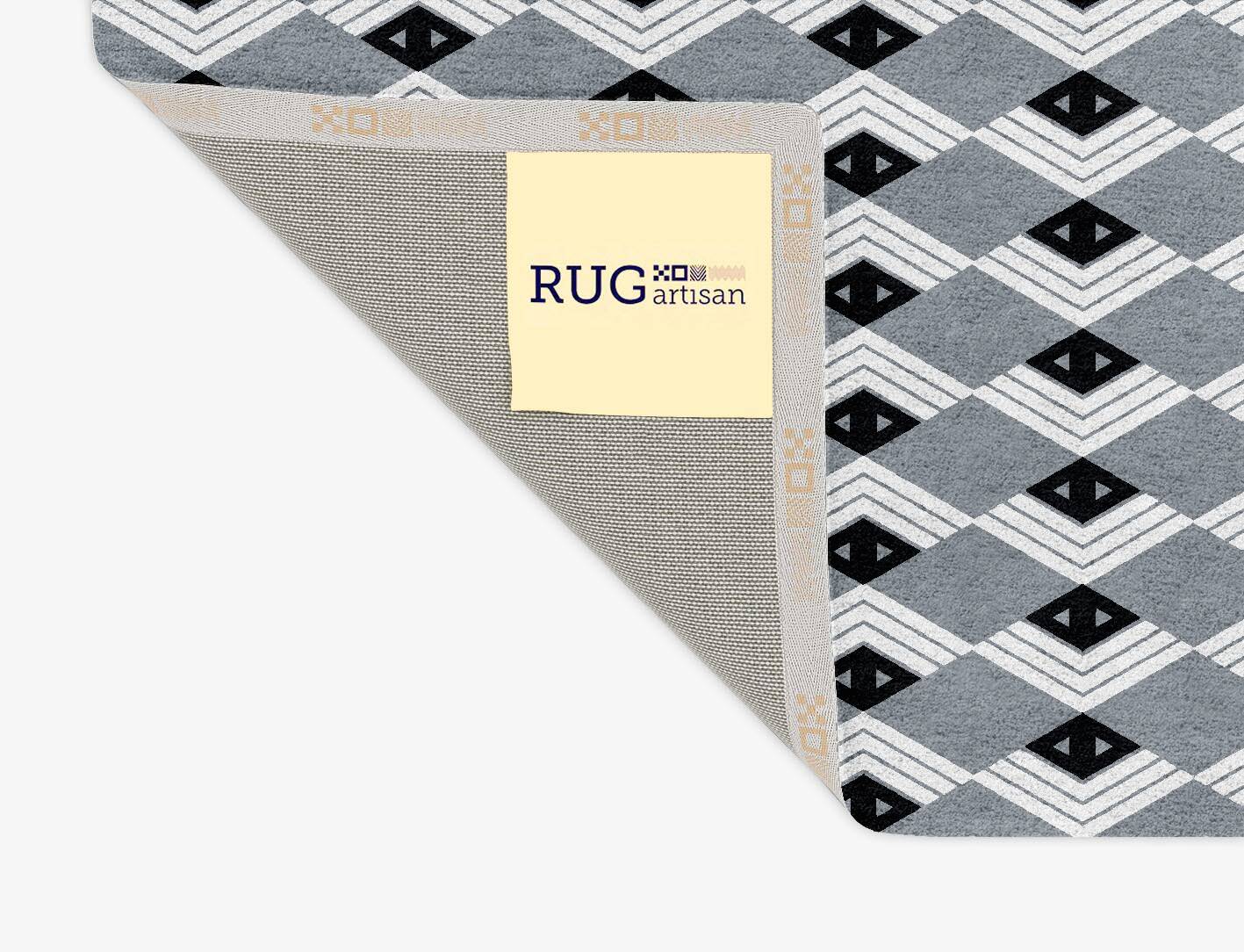 Grey Calculus Monochrome Rectangle Hand Tufted Pure Wool Custom Rug by Rug Artisan