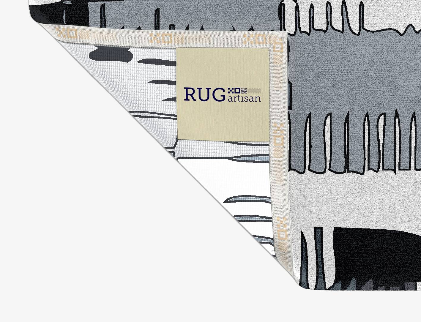 Grey Camb Monochrome Rectangle Hand Knotted Tibetan Wool Custom Rug by Rug Artisan