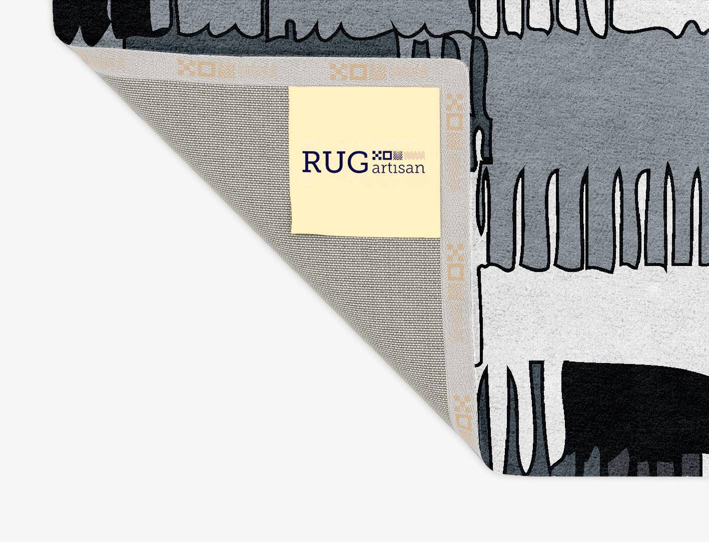Grey Camb Monochrome Rectangle Hand Tufted Pure Wool Custom Rug by Rug Artisan