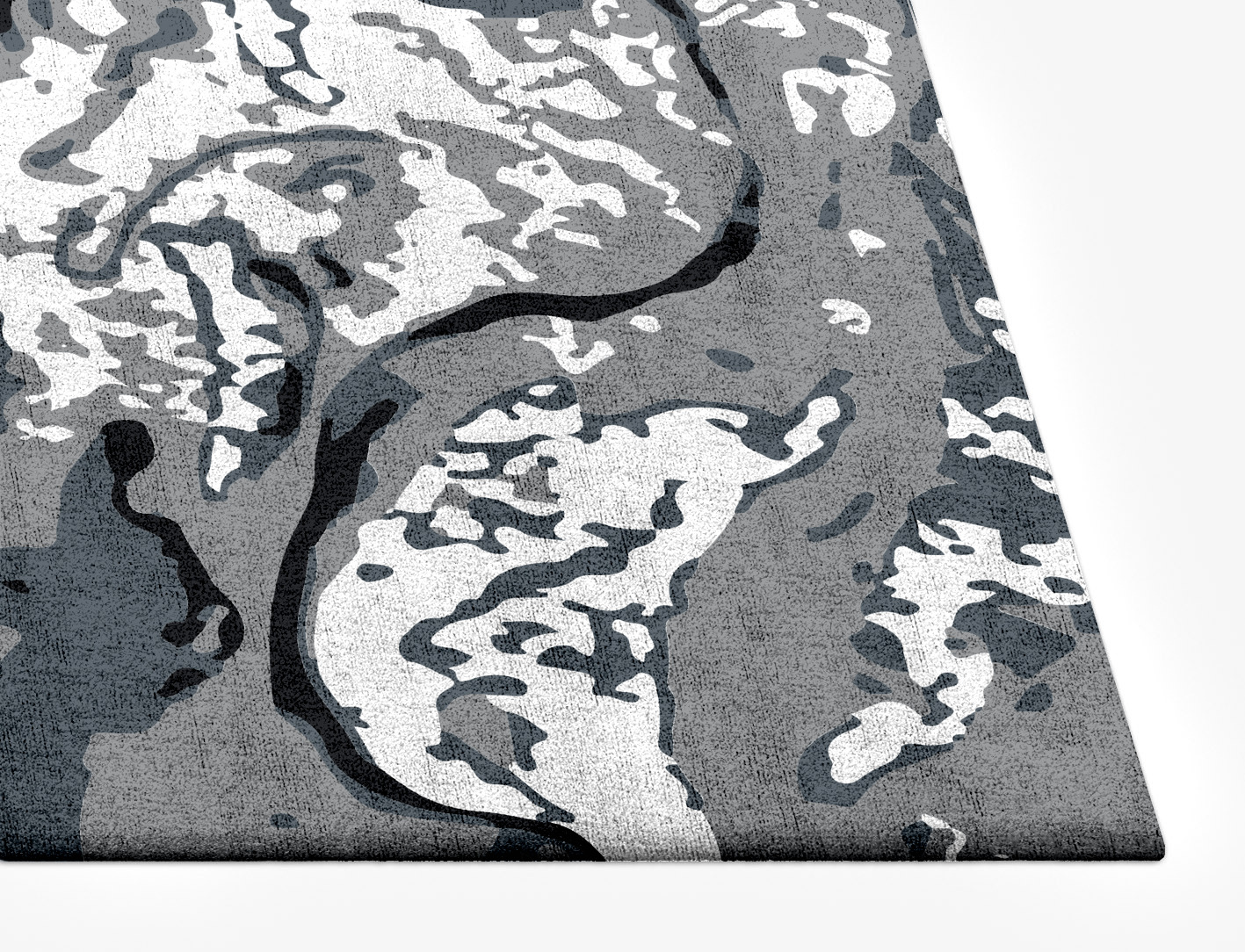 Grey Clay Monochrome Rectangle Hand Tufted Bamboo Silk Custom Rug by Rug Artisan