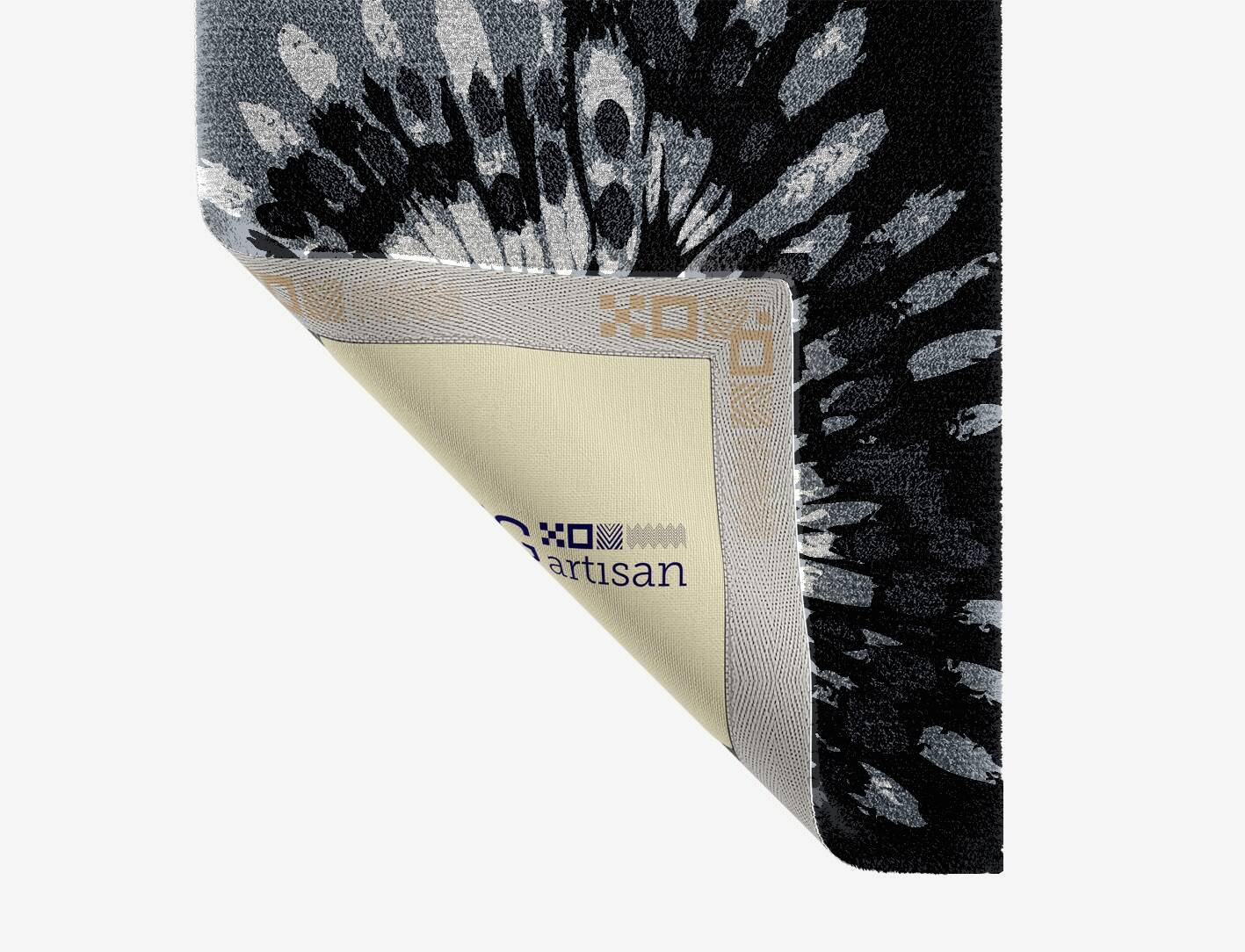 Grey Feather Monochrome Runner Hand Knotted Tibetan Wool Custom Rug by Rug Artisan