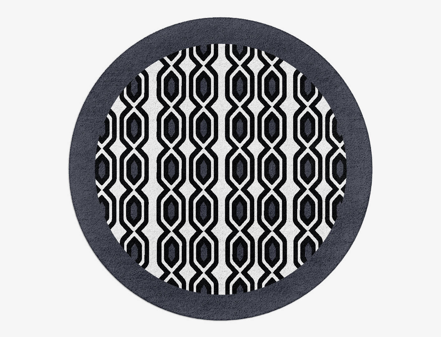 Grey Hive Monochrome Round Hand Tufted Pure Wool Custom Rug by Rug Artisan