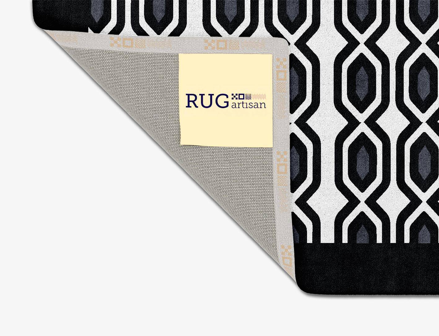 Grey Hive Monochrome Square Hand Tufted Bamboo Silk Custom Rug by Rug Artisan