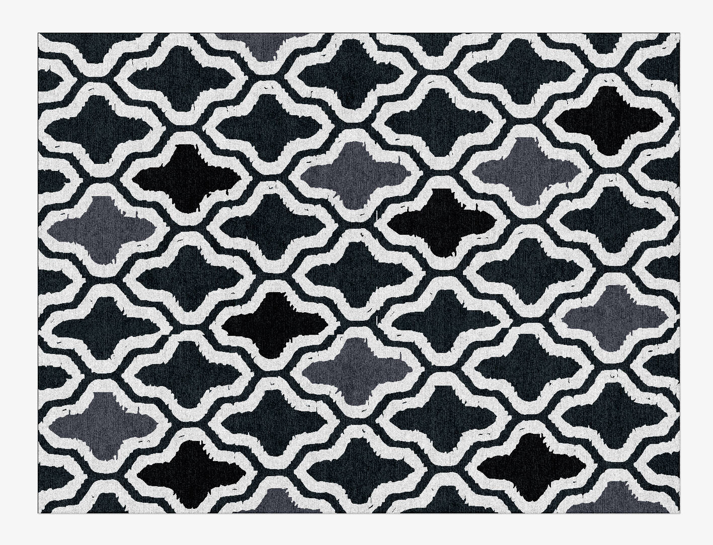 Grey Mosaic Monochrome Rectangle Hand Knotted Tibetan Wool Custom Rug by Rug Artisan