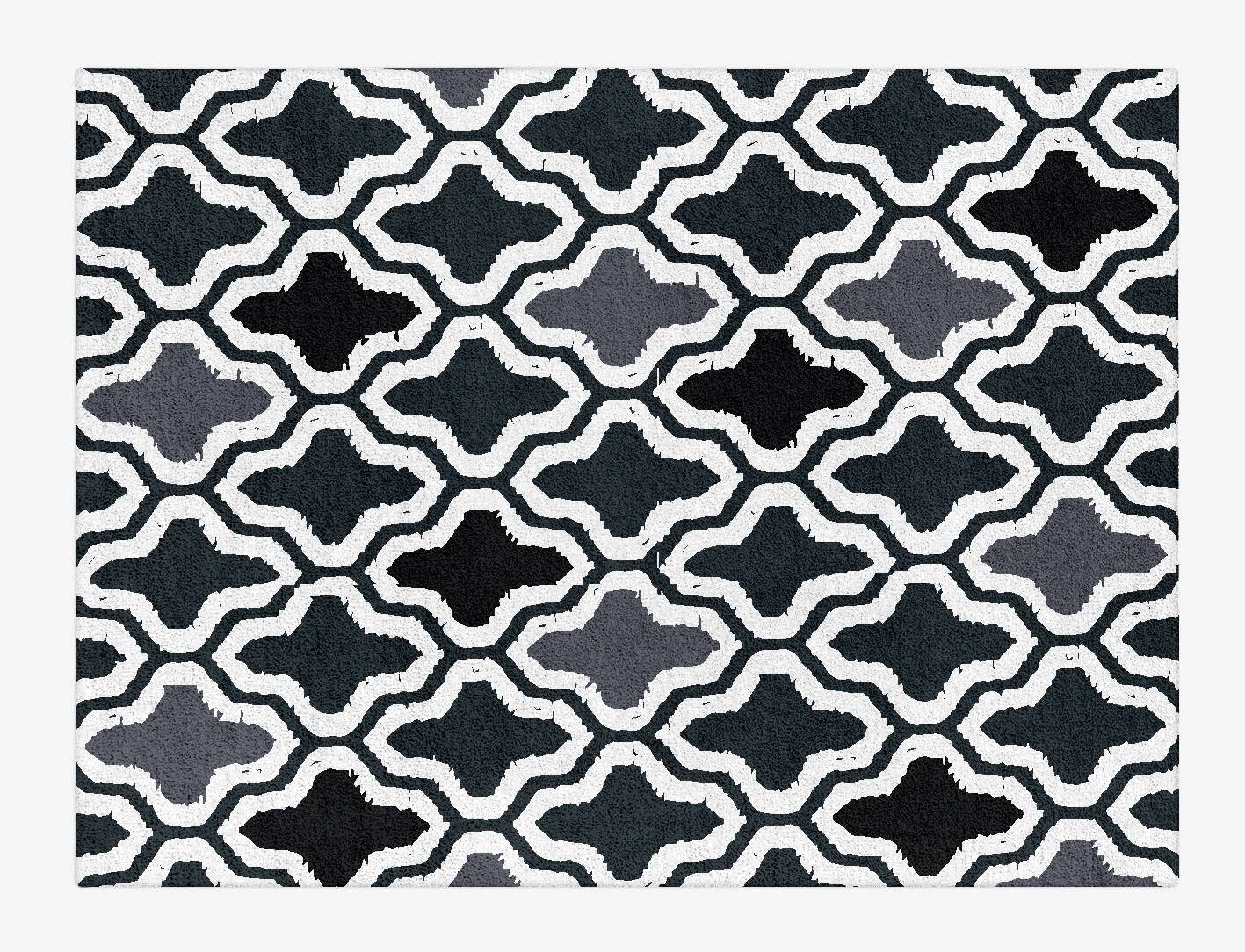 Grey Mosaic Monochrome Rectangle Hand Tufted Pure Wool Custom Rug by Rug Artisan