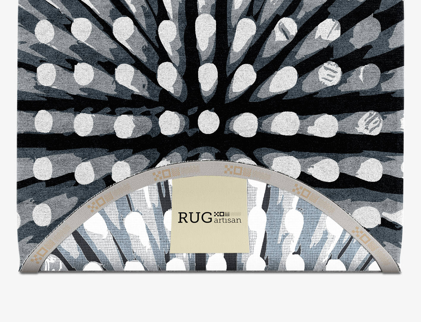 Grey Nucleus Monochrome Capsule Hand Knotted Bamboo Silk Custom Rug by Rug Artisan