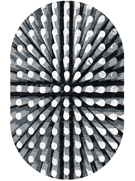Grey Nucleus Monochrome Capsule Hand Tufted Bamboo Silk Custom Rug by Rug Artisan