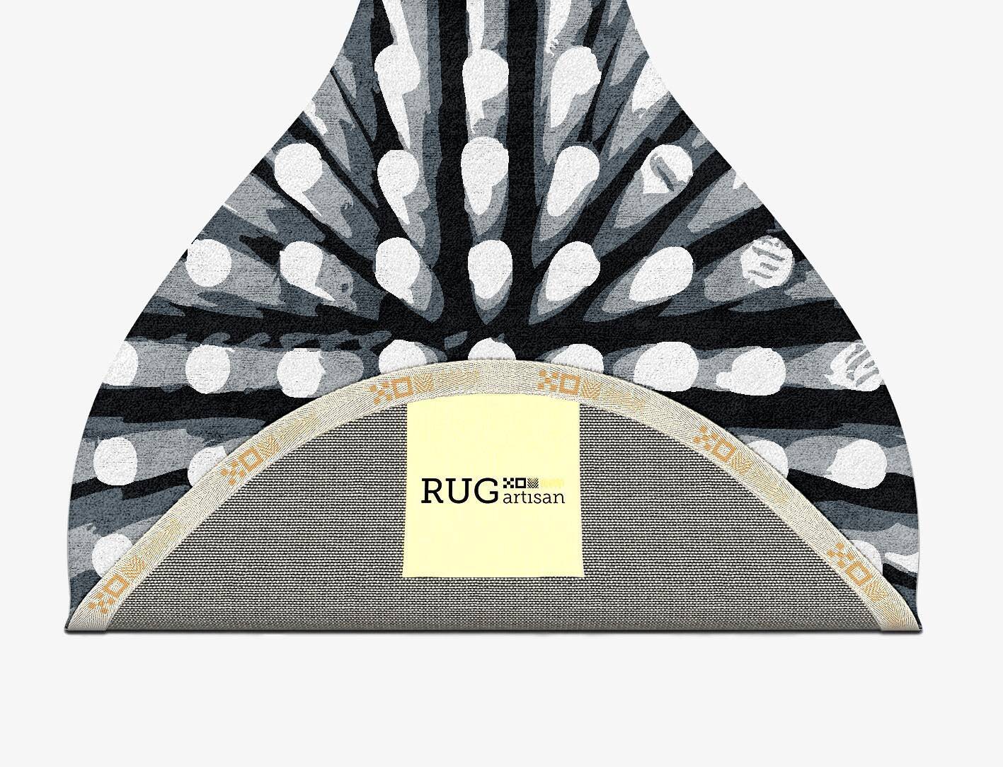 Grey Nucleus Monochrome Drop Hand Tufted Bamboo Silk Custom Rug by Rug Artisan